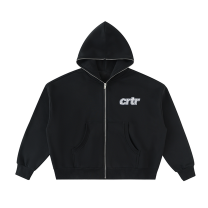 The Diamond Full-Zip Boxy Hoodie