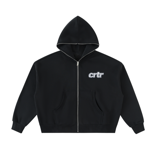 The Diamond Full-Zip Boxy Hoodie