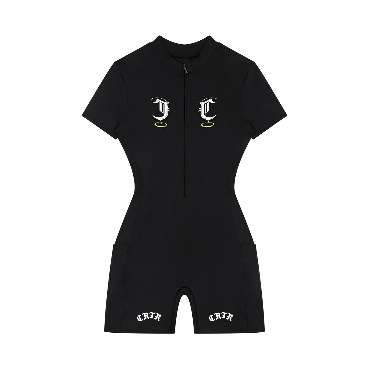 CRTR Halo Quarter-Zip Short Sleeve Romper