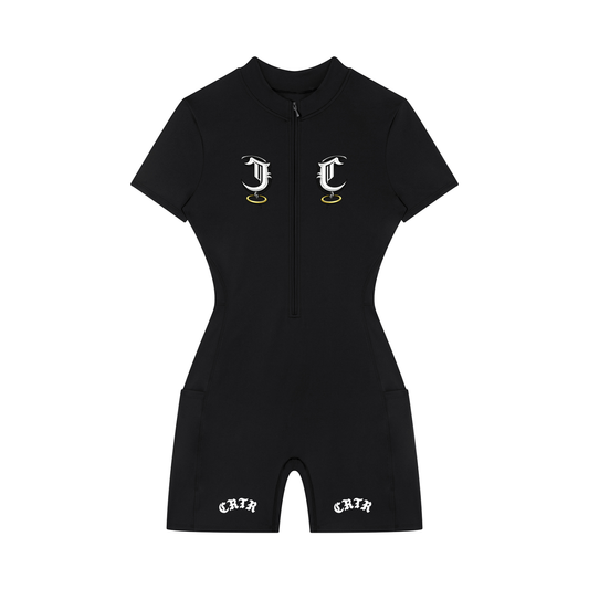CRTR Halo Quarter-Zip Short Sleeve Romper