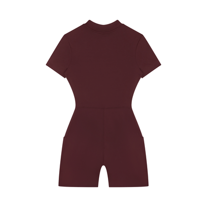 CRTR Halo Quarter-Zip Short Sleeve Romper
