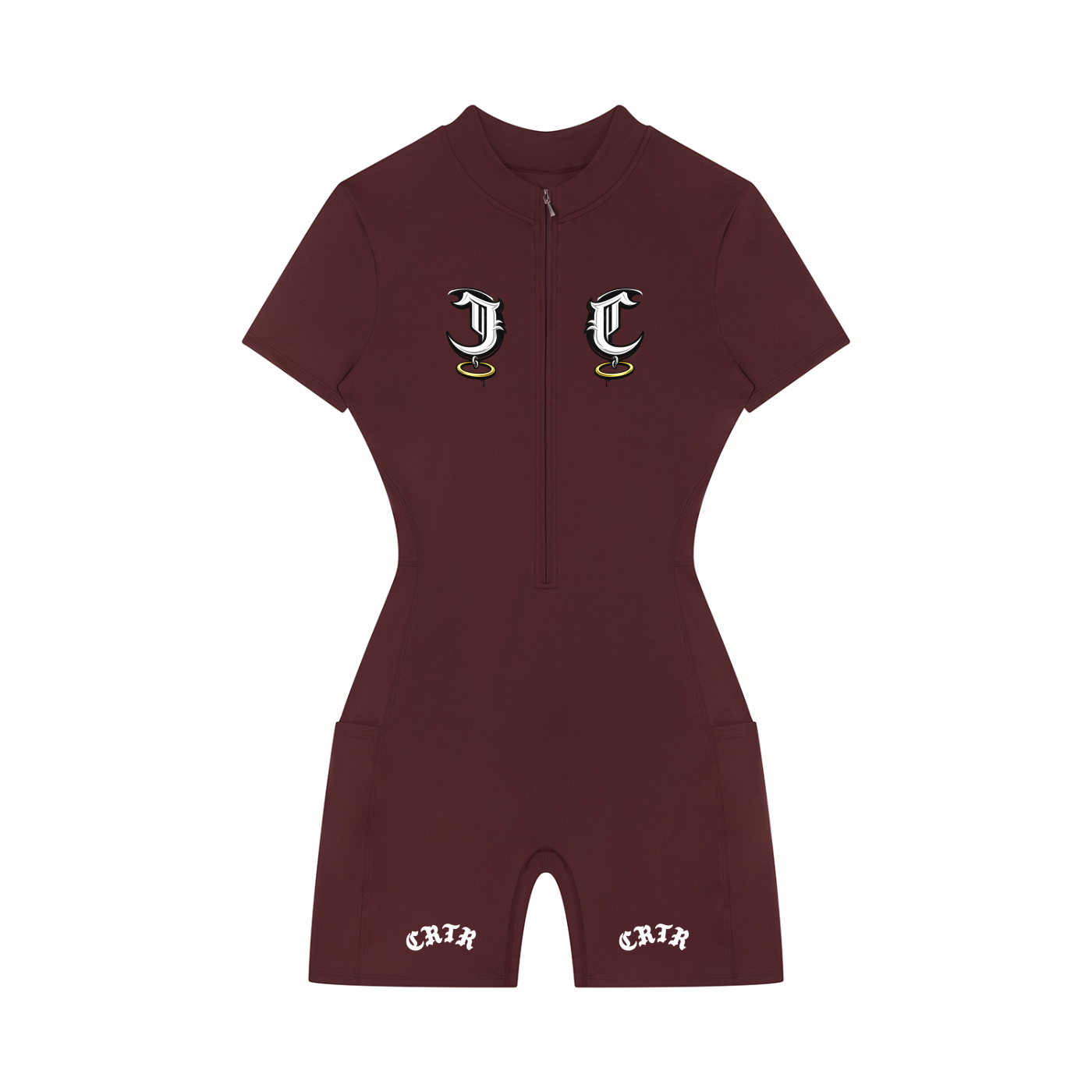 CRTR Halo Quarter-Zip Short Sleeve Romper