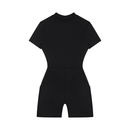 CRTR Halo Quarter-Zip Short Sleeve Romper